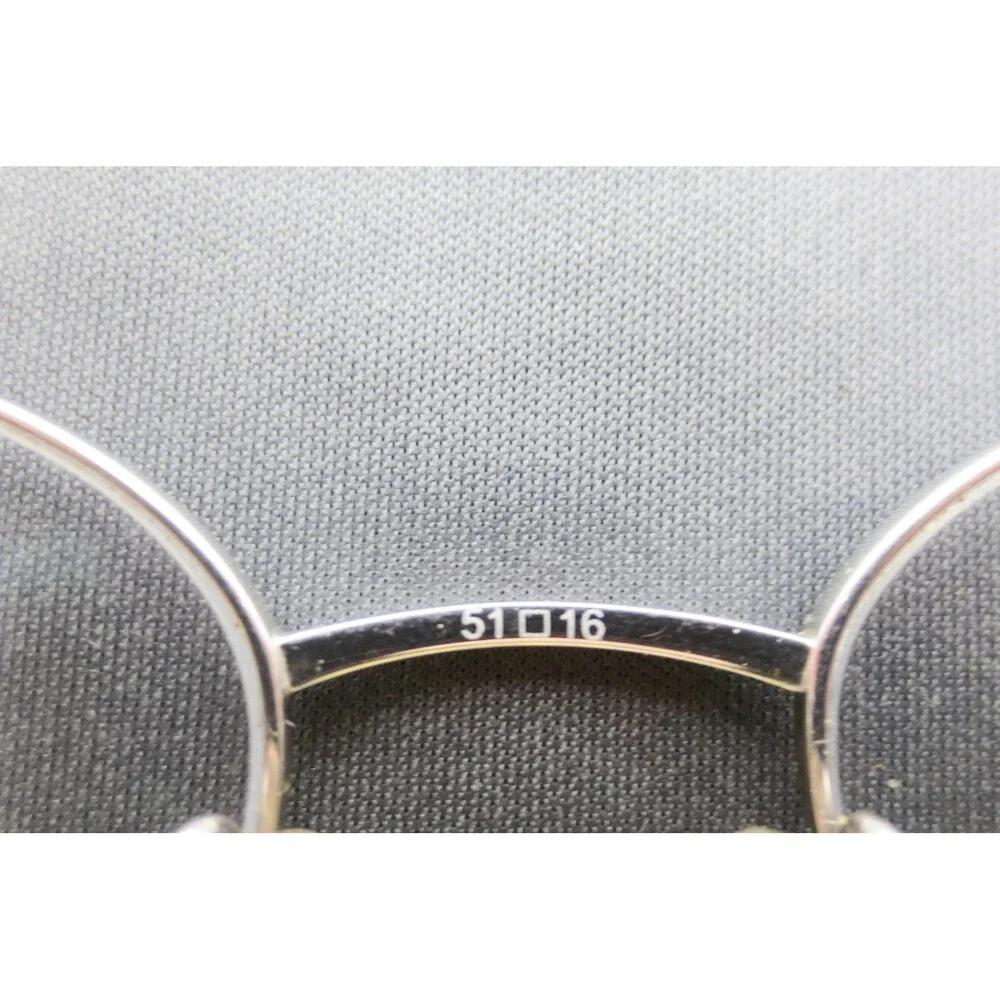 Manzini Eyewear Sea Mist 108 Titanium Oval Silver Frames 51-16-140 Demo Lenses
